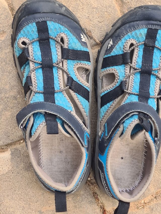 Sandalias Quechua niño/a azul gris