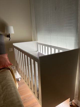 Cuna colecho bebé - Madera blanca
