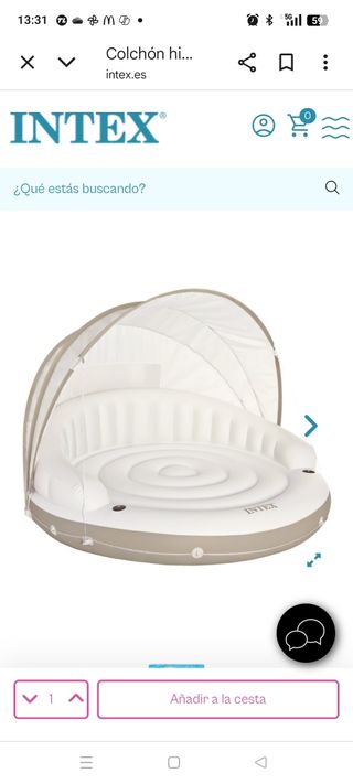 Isla hinchable INTEX con toldo