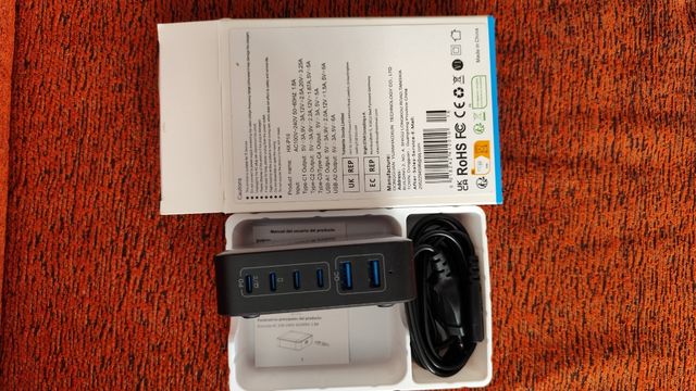 Cargador 200W 6 puertos USB