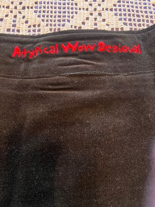 Mini Falda Desigual negra-roja.Algodòn