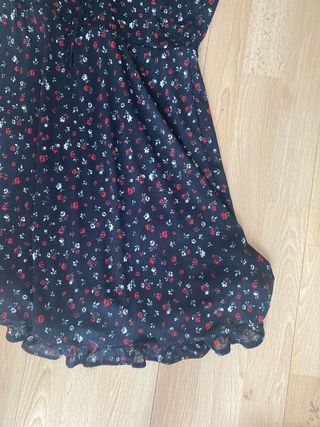 Vestido Springfield flores-negro
