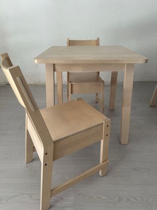 Mesa ikea- Madera, beige