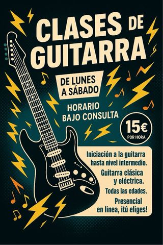 Clases Guitarra - Presencial/Online