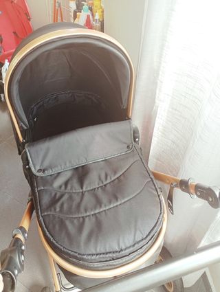 Carrito bebé - Negro y dorado