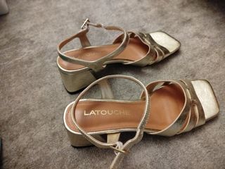 Sandalias Latouche doradas, talla 37