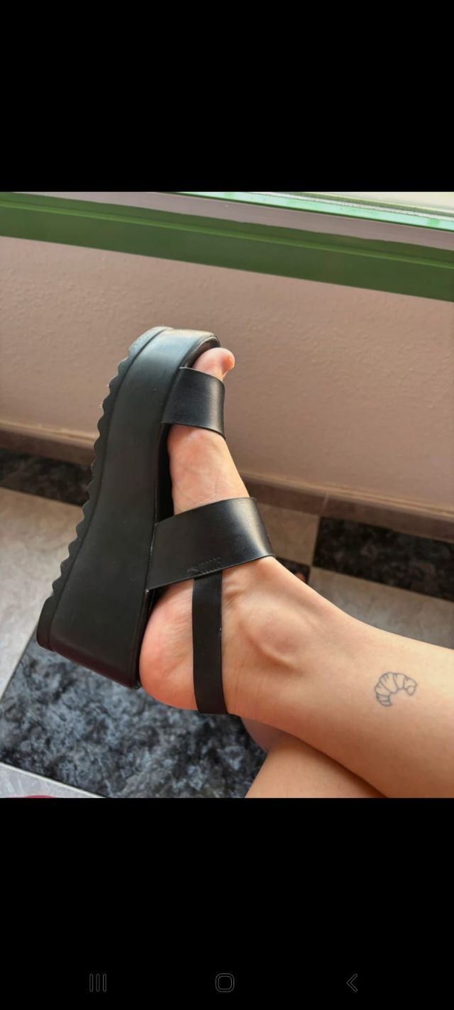 Sandalias plataforma negras - nº 37