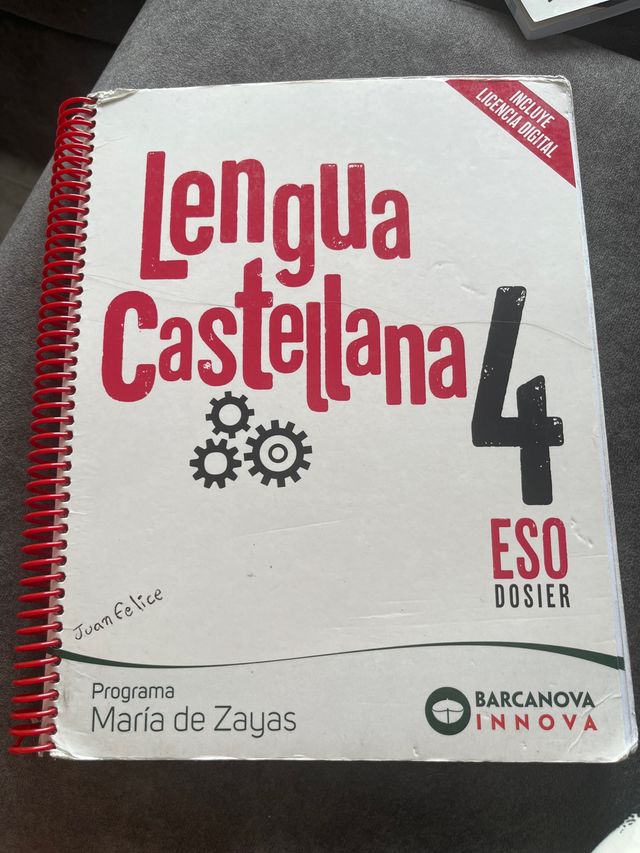 María de Zayas 4 ESO. Dosier. Lengua castellana...