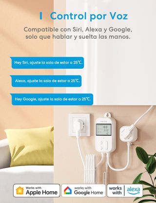 Meross Inteligente Enchufe de Digital Termostato