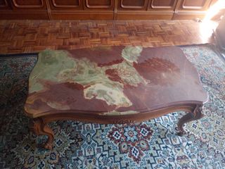 Mesa centro mármol-madera