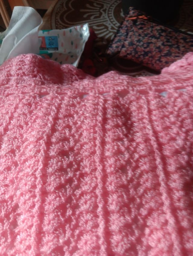 Tapete y 6 servilletas - Verde y blanco 