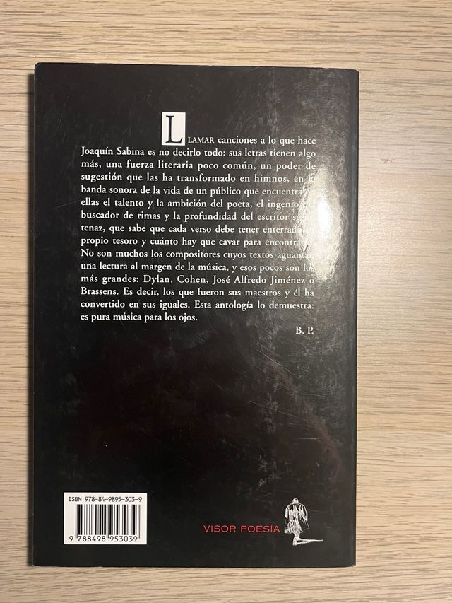 Palo seco. Letras de canciones de Joaquín Sabina