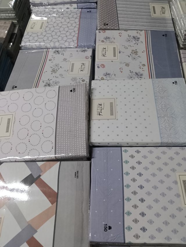 Sábanas grises y blancas - Algodón