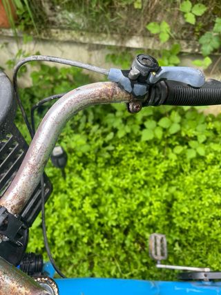 Bicicleta clásica azul