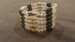 Pulsera magnética blanco-negro