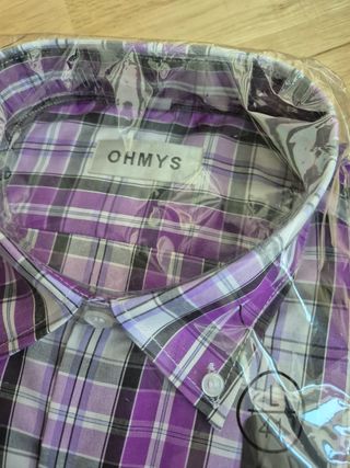 Camisa OHMYS M - Cuadros Morado Negro