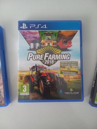 3 juegos PS4: LEGO Marvel, TDF 18, Pure Farming