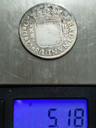 Moneda de 2 reales de plata 1759 de Fernando VI