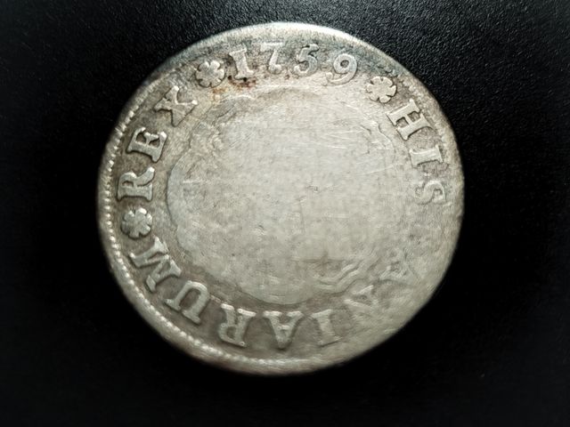Moneda de 2 reales de plata 1759 de Fernando VI