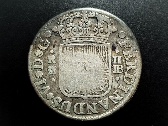 Moneda de 2 reales de plata 1759 de Fernando VI