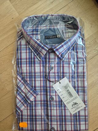 Camisa manga corta, multicolor, talla M