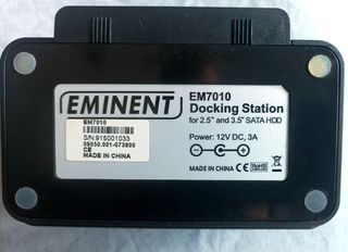 Docking Station para disco duro SATA 2,5 y 3,5
