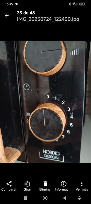 Microondas Orbegozo vintage negro