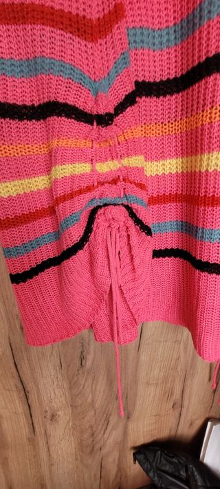 Top rosa y multicolor a rayas