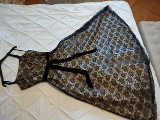 Vestido fiesta encaje negro