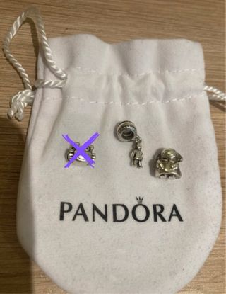 2 Charms Pandora plata originales