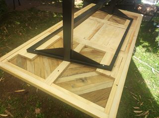 Mesa de madera roble - Marquetería 