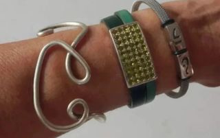 Pulseras Plata & Cuero - Brazaletes
