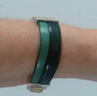 Pulseras Plata & Cuero - Brazaletes
