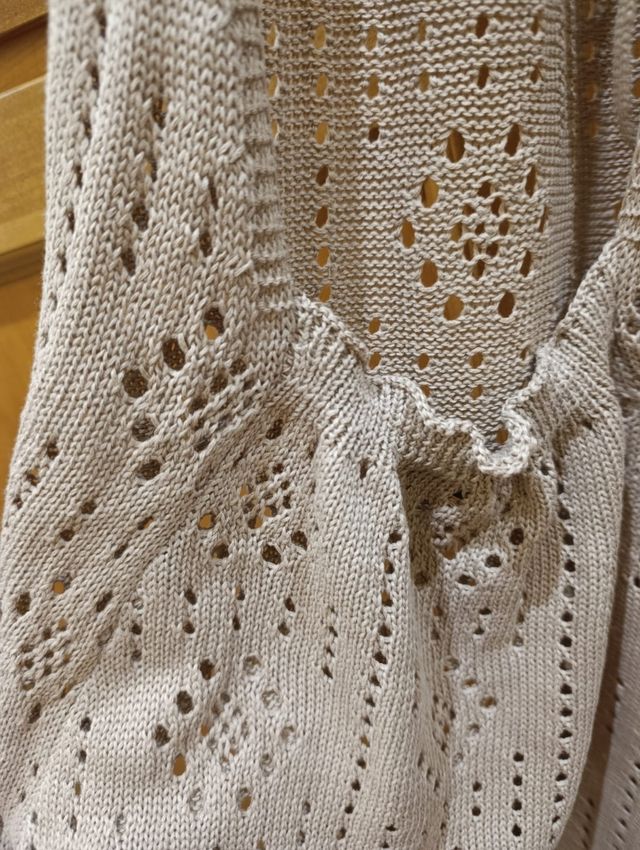 Vestito uncinetto beige