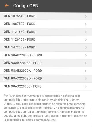 Juego zapatas freno trasero Ford