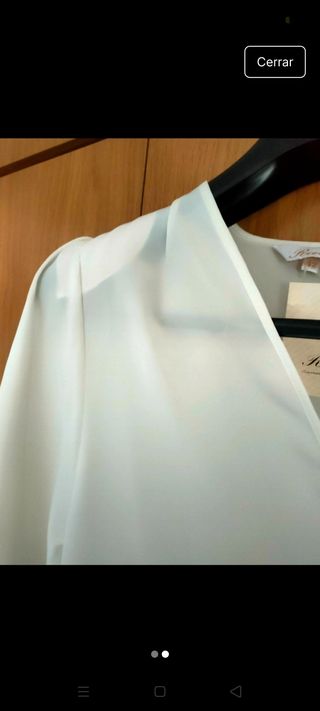 Sobrecamisa blanca gasa-manga corta