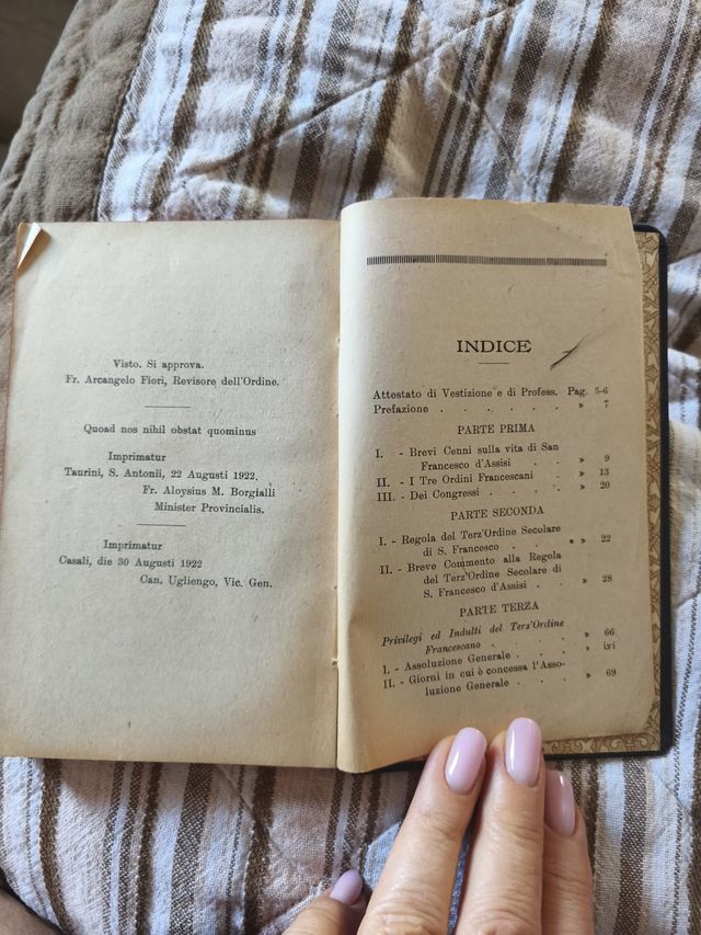 attestato di vestizione del 1930