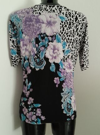Cardigan maniche corte fiori tg 44 L/Xl  