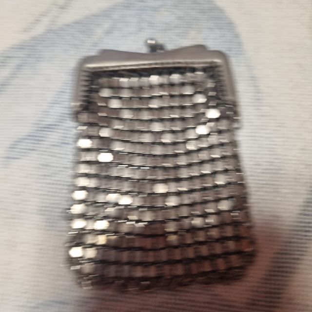 Bolsa de malha metálica Art Deco antiga 