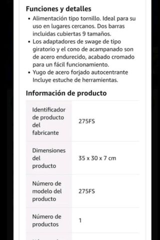 Kit herramientas tubos Imperial