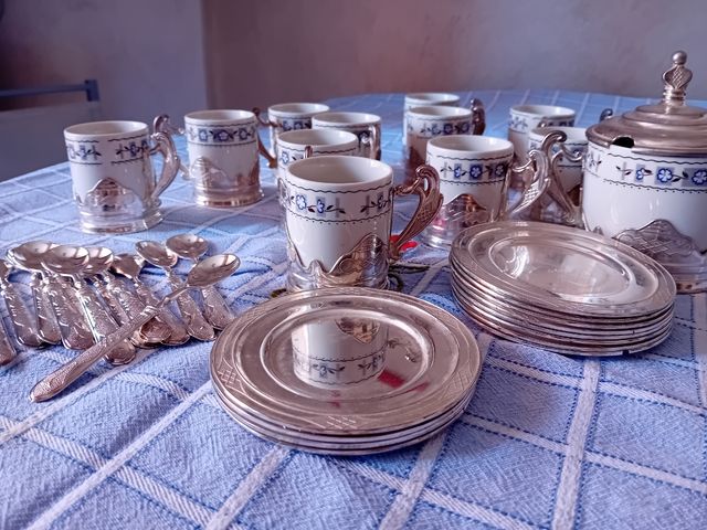 Servizio caffè 12 tazze vintage