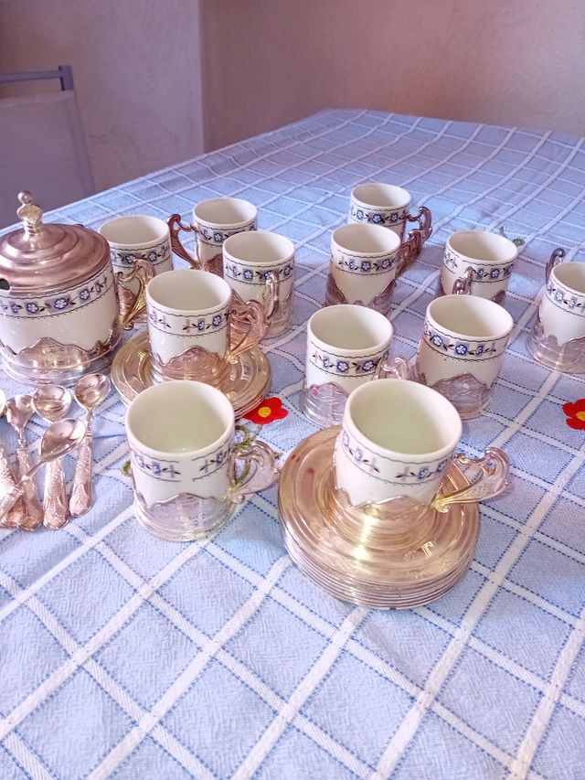 Servizio caffè 12 tazze vintage