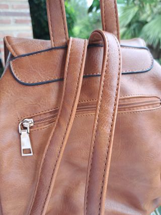 Mochila marrón - Piel sintética