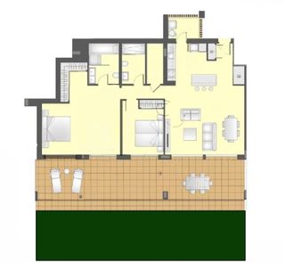 Apartamento con jardín y terraza en El Higuerón