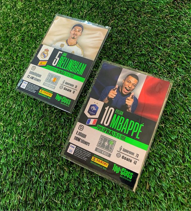 Lote 2 cartas Master Rainbow Bellingham y Mbappé