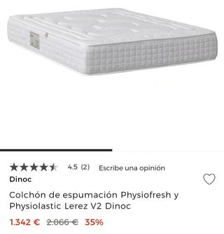 Colchón Dinoc Lerez v2 150x200 Espuma HR + Visco