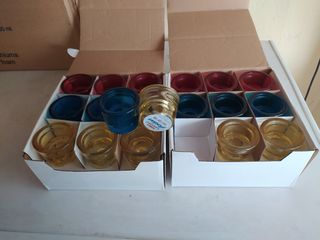 36 Candele vetro colorate - multicolor