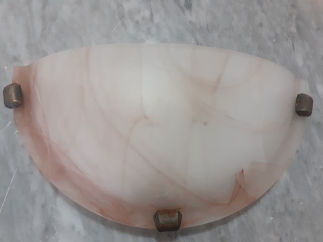 Applique da parete vetro rosa