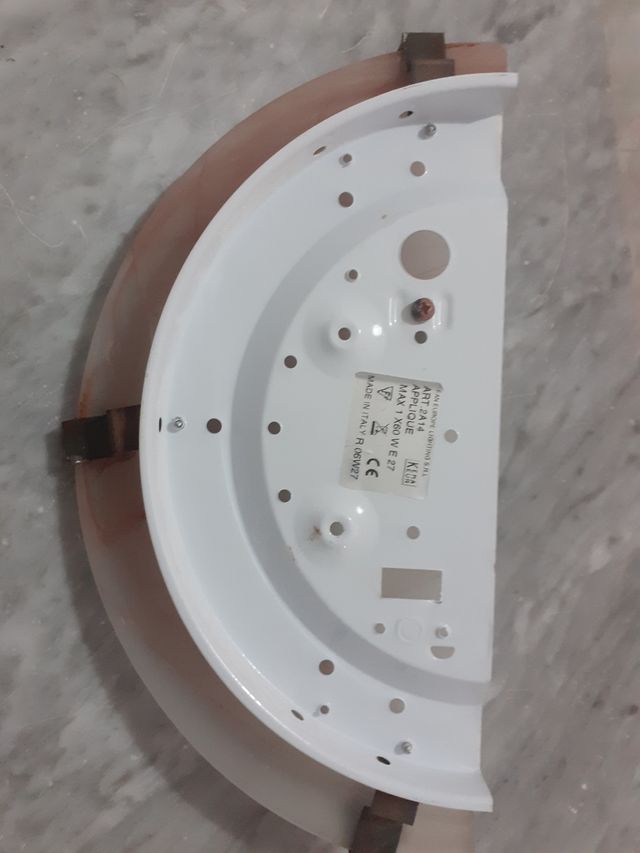 Applique da parete vetro rosa