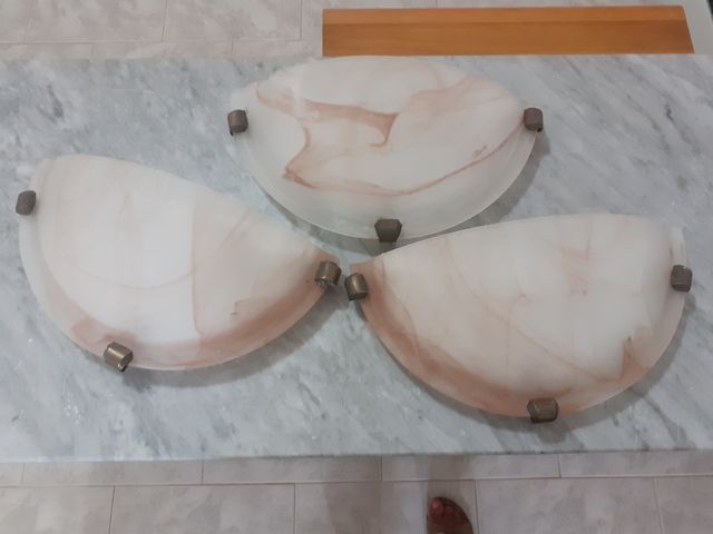 Applique da parete vetro rosa